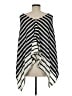 Talbots Stripes Black Poncho Size Med - Lg - photo 2