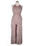 Jessica Simpson 100% Rayon Tweed Brown Jumpsuit Size XL - photo 1