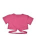 Unbranded 100% Polyester Pink Short Sleeve Top Size 9 - 10 - photo 1