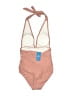 Cupshe Solid Tan Pink One Piece Swimsuit Size S - photo 2
