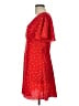 Aqua 100% Polyester Hearts Red Casual Dress Size L - photo 5
