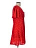 Aqua 100% Polyester Hearts Red Casual Dress Size L - photo 4