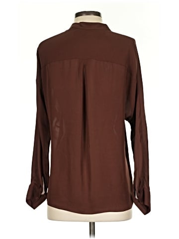 Vince. Long Sleeve Silk Top (view 2)