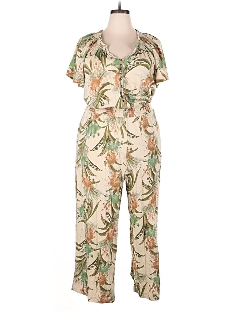Pre-owned Lane Bryant Jumpsuit In Tan