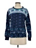 Cuddl Duds 100% Polyester Print Blue Pullover Sweater Size S - photo 1