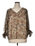 Vince Camuto 100% Polyester Brown 3/4 Sleeve Blouse Size 1X - photo 1