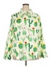 Unbranded Print Green Long Sleeve Blouse Size 5XL - photo 1