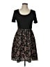 Shein 100% Polyester Floral Black Casual Dress Size L - photo 1