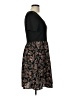 Shein 100% Polyester Floral Black Casual Dress Size L - photo 4