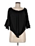 Express 100% Polyester Black 3/4 Sleeve Blouse Size M - photo 1