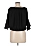 Express 100% Polyester Black 3/4 Sleeve Blouse Size M - photo 2