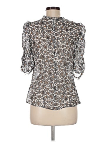 Veronica Beard 3/4 Sleeve Silk Top (view 2)
