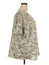 Ann Taylor LOFT 100% Polyester Yellow Short Sleeve Blouse Size 20 - photo 4