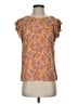 Anne Carson 100% Rayon Orange Short Sleeve Blouse Size S - photo 1