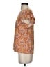 Anne Carson 100% Rayon Orange Short Sleeve Blouse Size S - photo 5