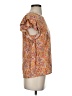 Anne Carson 100% Rayon Orange Short Sleeve Blouse Size S - photo 4