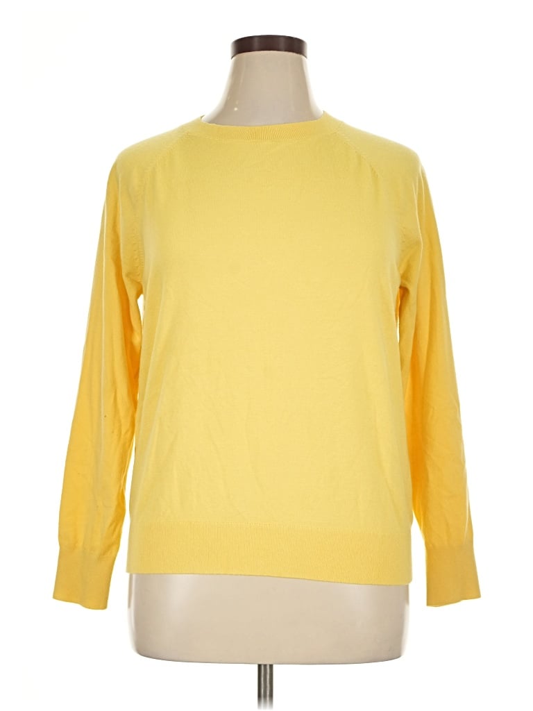Pre-owned Express Pullover Sweater In Yellow
