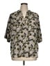 Primark 100% Polyester Gray Long Sleeve Blouse Size 14 - photo 1