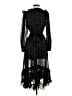 Aqua 100% Polyester Stars Black Cocktail Dress Size S - photo 2