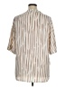Primark 100% Polyester Stripes Ivory Short Sleeve Blouse Size 14 - photo 2