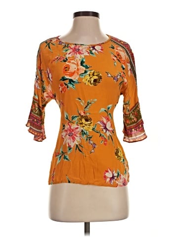 Vineet Bahl 3/4 Sleeve Blouse (view 1)