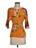 Vineet Bahl Orange 3/4 Sleeve Blouse Size S - photo 1