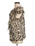BCBGeneration Animal Print Brown Short Sleeve Blouse Size L - photo 5