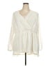Lane Bryant 100% Polyester Ivory Long Sleeve Blouse Size 22 - 24 Plus - photo 1