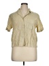Modern Works Metallic Gold Short Sleeve Blouse Size XL - photo 1