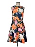 Donna Morgan 100% Polyester Floral Orange Cocktail Dress Size 10 - photo 1