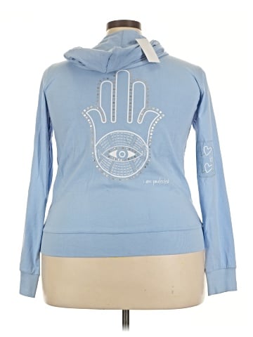 Peace Love World Zip Up Hoodie (view 2)