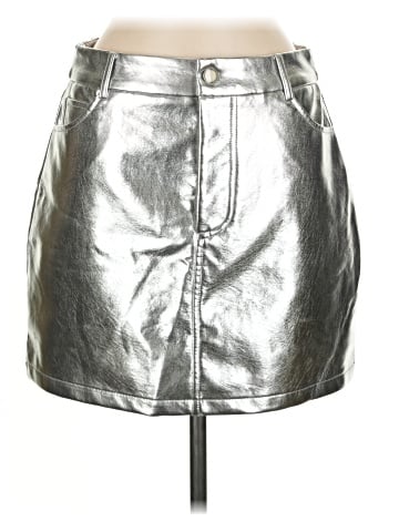 7 For All Mankind Faux Leather Skirt (view 1)