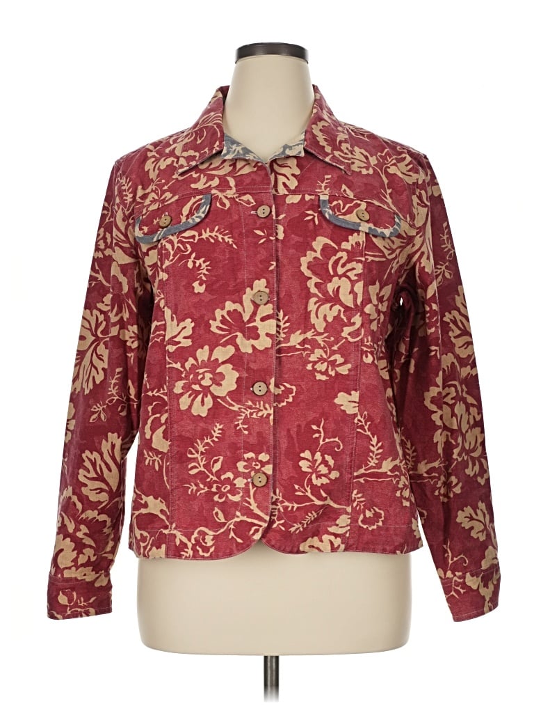 Pre-owned Coldwater Creek Jacket In Burgundy