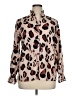 ELOQUII 100% Polyester Animal Print Ivory Long Sleeve Blouse Size 14 Plus - photo 1