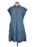 Universal Thread Blue Sleeveless Button-Down Shirt Size L - photo 1