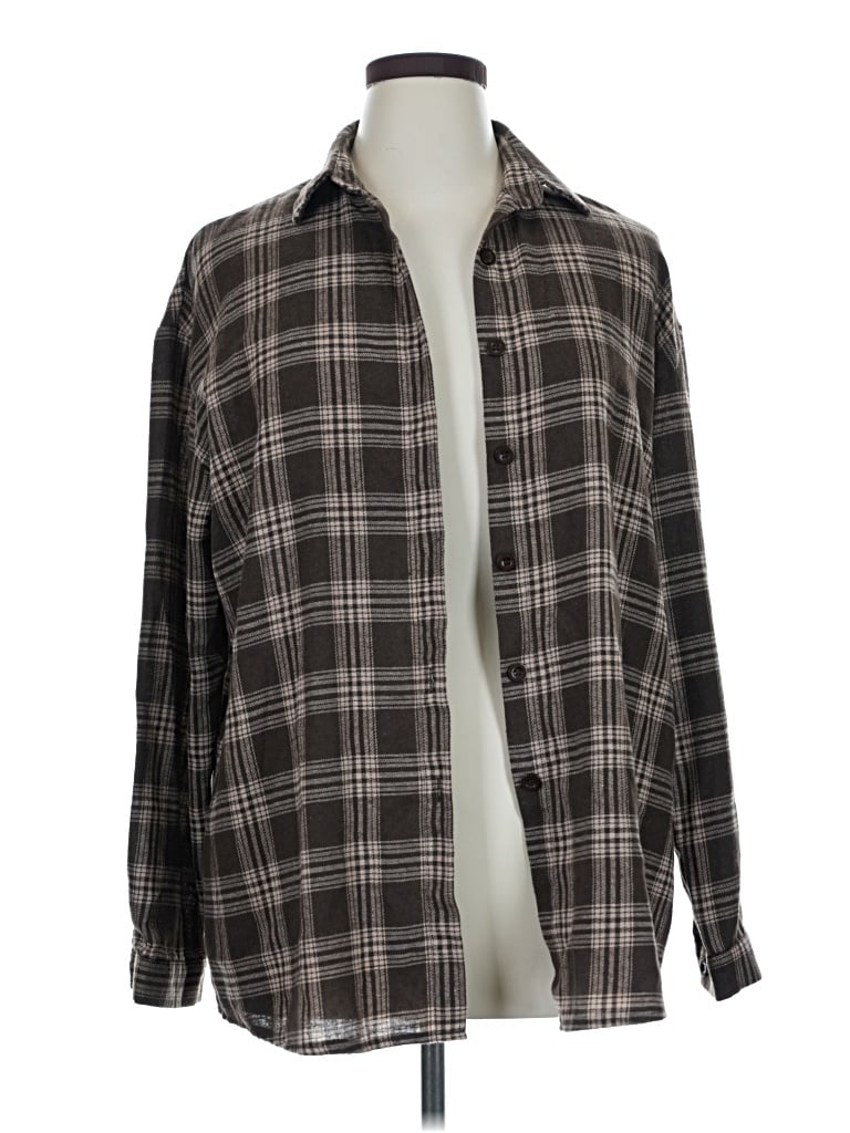 Pre-owned Unbranded Long Sleeve Blouse In Brown