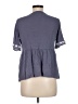 Seraphine 100% Viscose Blue Gray Short Sleeve Blouse Size 8 Maternity - photo 2