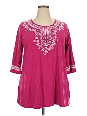 Woman Within 3/4 Sleeve Blouse (view 1)