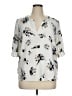MELLODAY Ivory Short Sleeve Blouse Size XL - photo 1