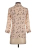 Atmosphere Print Tan 3/4 Sleeve Blouse Size 2 - photo 2