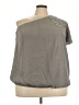 Lane Bryant 100% Polyester Gray Short Sleeve Blouse Size 26 - photo 1