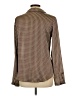 Mystree 100% Polyester Houndstooth Brown Long Sleeve Blouse Size L - photo 2