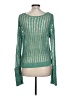 Free People Metallic Green Pullover Sweater Size L - photo 2