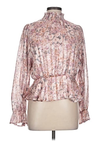 Peach Love Long Sleeve Blouse (view 1)