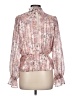 Peach Love 100% Polyester Pink Long Sleeve Blouse Size L - photo 2