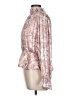 Peach Love 100% Polyester Pink Long Sleeve Blouse Size L - photo 5