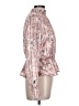 Peach Love 100% Polyester Pink Long Sleeve Blouse Size L - photo 4