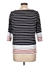 Talbots 100% Cotton Stripes Black 3/4 Sleeve Top Size 12 (petite) - photo 2