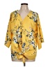 Unbranded Yellow 3/4 Sleeve Blouse Size L (estimated) - photo 1