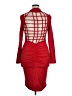 Unbranded Solid Red Cocktail Dress Size XL - photo 2